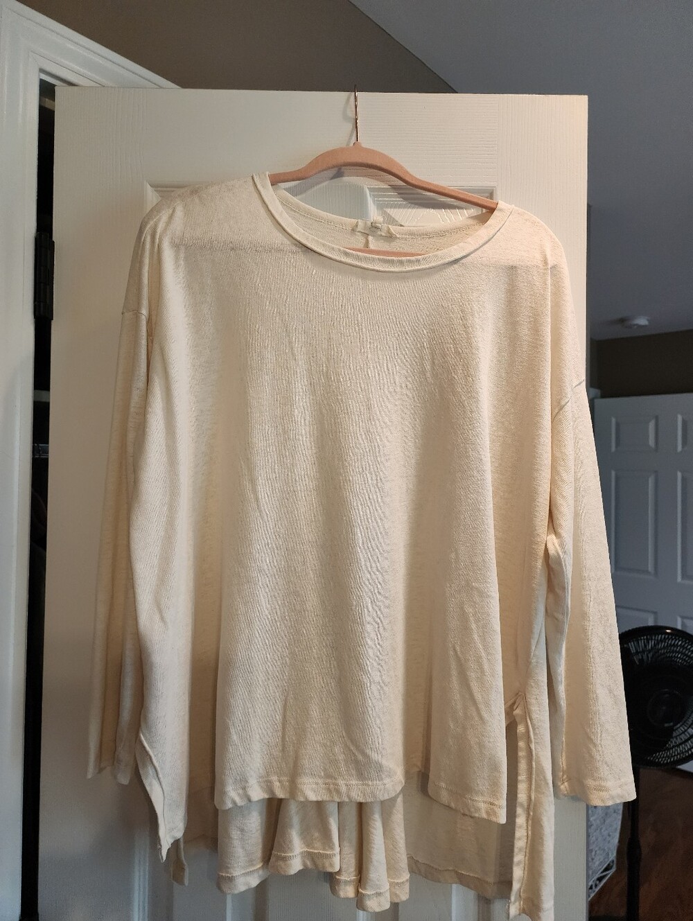 Easel Cream Textured Knit Top